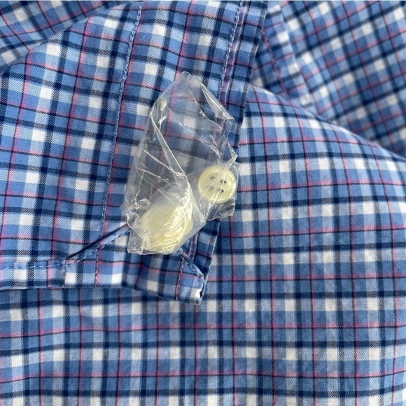 Ralph Lauren Men's Blue White Pink Plaid Button Down Shirt Size Medium - Picture 4 of 6